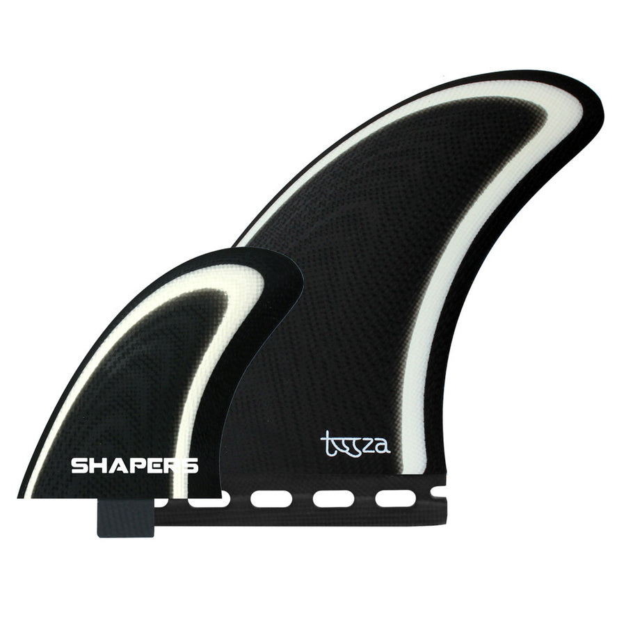Shapers Fins - 5.86" Darcy Twinzer (Futures) Twin Fins + Quad Trailers