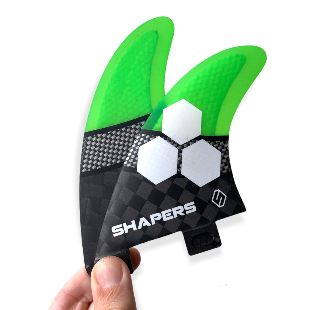 Shapers Fins - AM1 Spectrum Quad Rears (FCS1) - Green - Medium