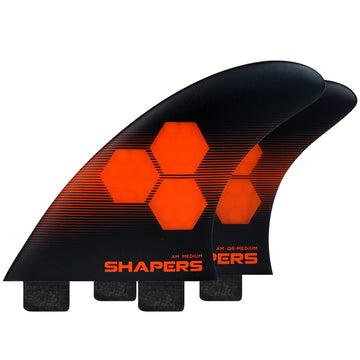 Shapers Fins - AM1 Tri-Quad-5 Fin (FCS1) - Orange - Medium