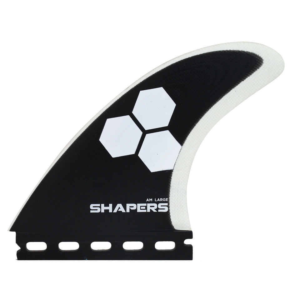 Shapers Fins - AM Large Pro-Glass (Futures) - White