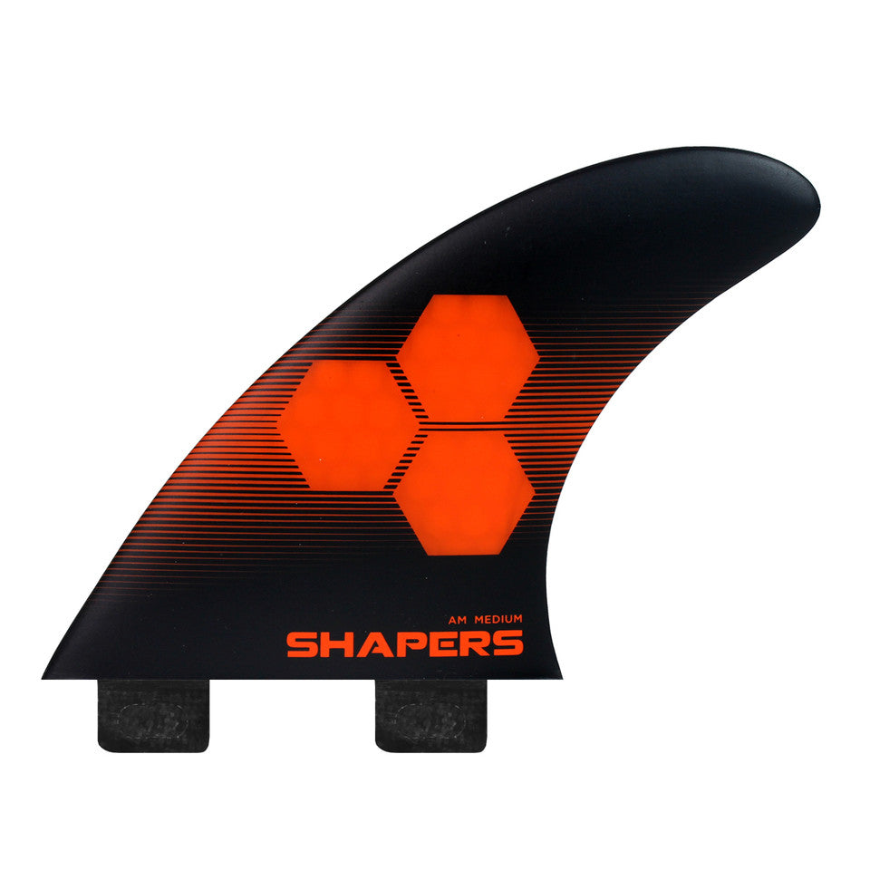 Shapers Fins AM Medium Core Lite FCS1 Orange Wetfins
