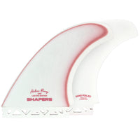 Shapers Fins - AP 5.59" (Futures) Asher Pacey Twin Fins + Trailer - Dusty Pink