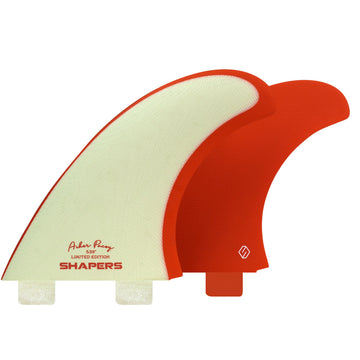 Shapers Fins - AP 5.59" (Futures) Asher Pacey Twin Fins + Trailer - Orange