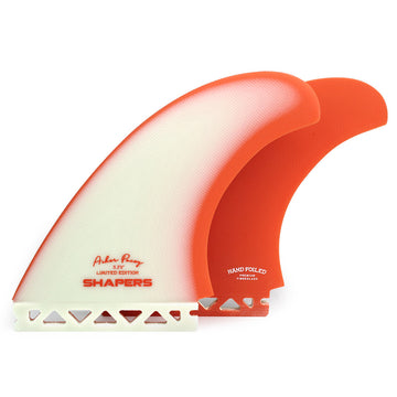 Shapers Fins - AP 5.79" (Futures) Asher Pacey Twin Fins + Trailer - Orange