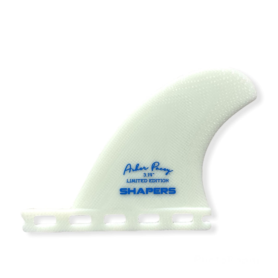 Shapers Fins - AP 5.79" (Futures) Asher Pacey Twin Fins + Trailer - Blue