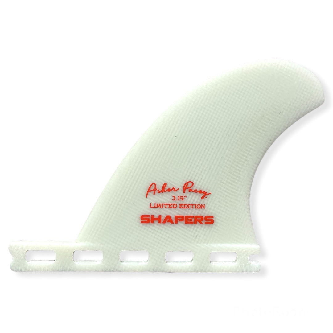 Shapers Fins - AP 5.79" (Futures) Asher Pacey Twin Fins + Trailer - Orange