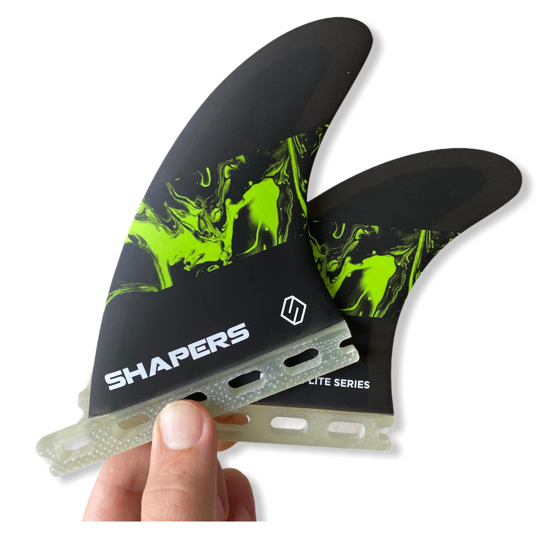 Shapers Fins - Corelite - Quad Rears (Futures) - Green