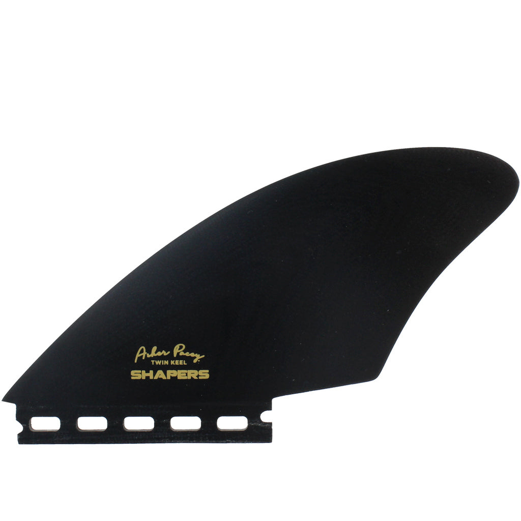 Shapers Fins - Twin Keel Fins (Futures) Asher Pacey - Black