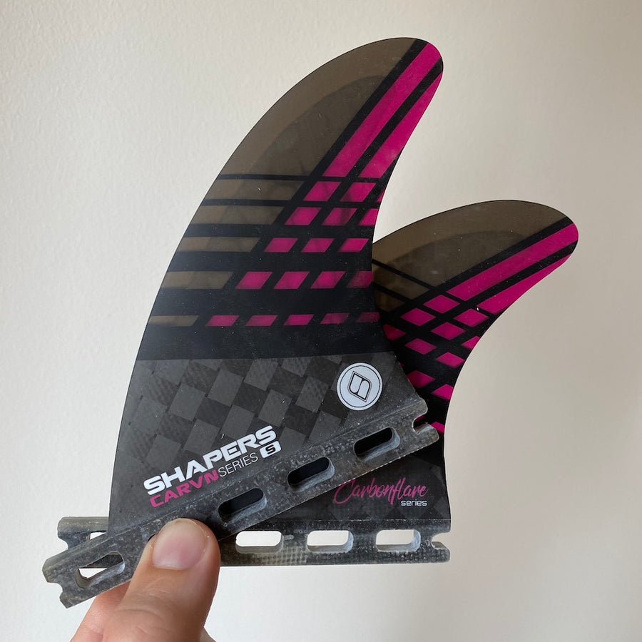 Shapers Fins - CARVN QR Quad Rears (Futures) - Pink