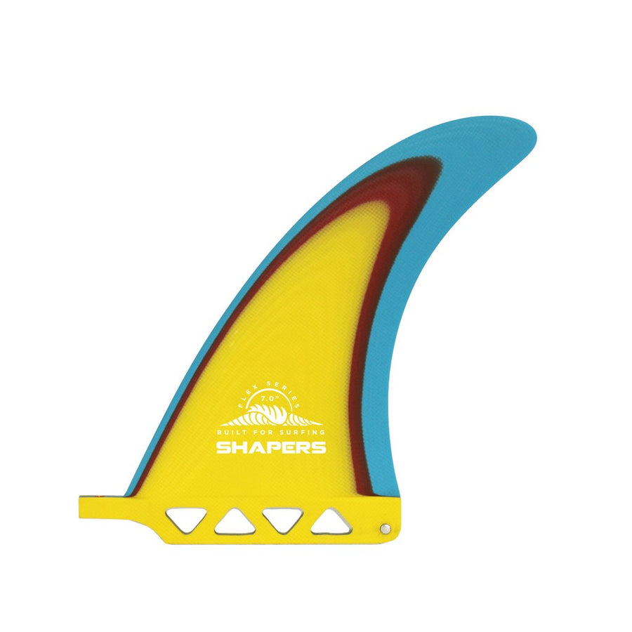 Shapers Fins - 7" Flex - Yellow/Red/Blue