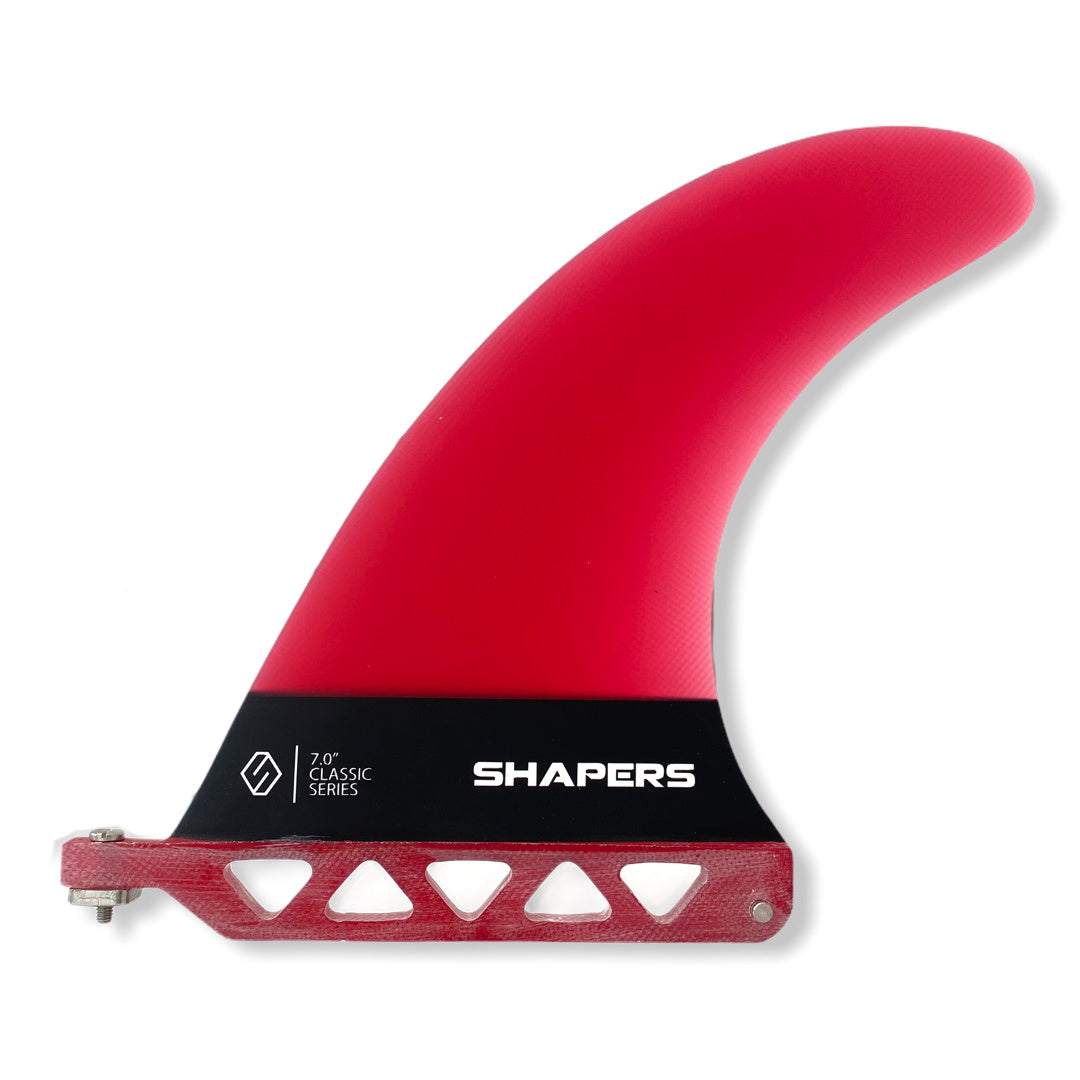Shapers Fins - 7" Classic Dolphin - Red