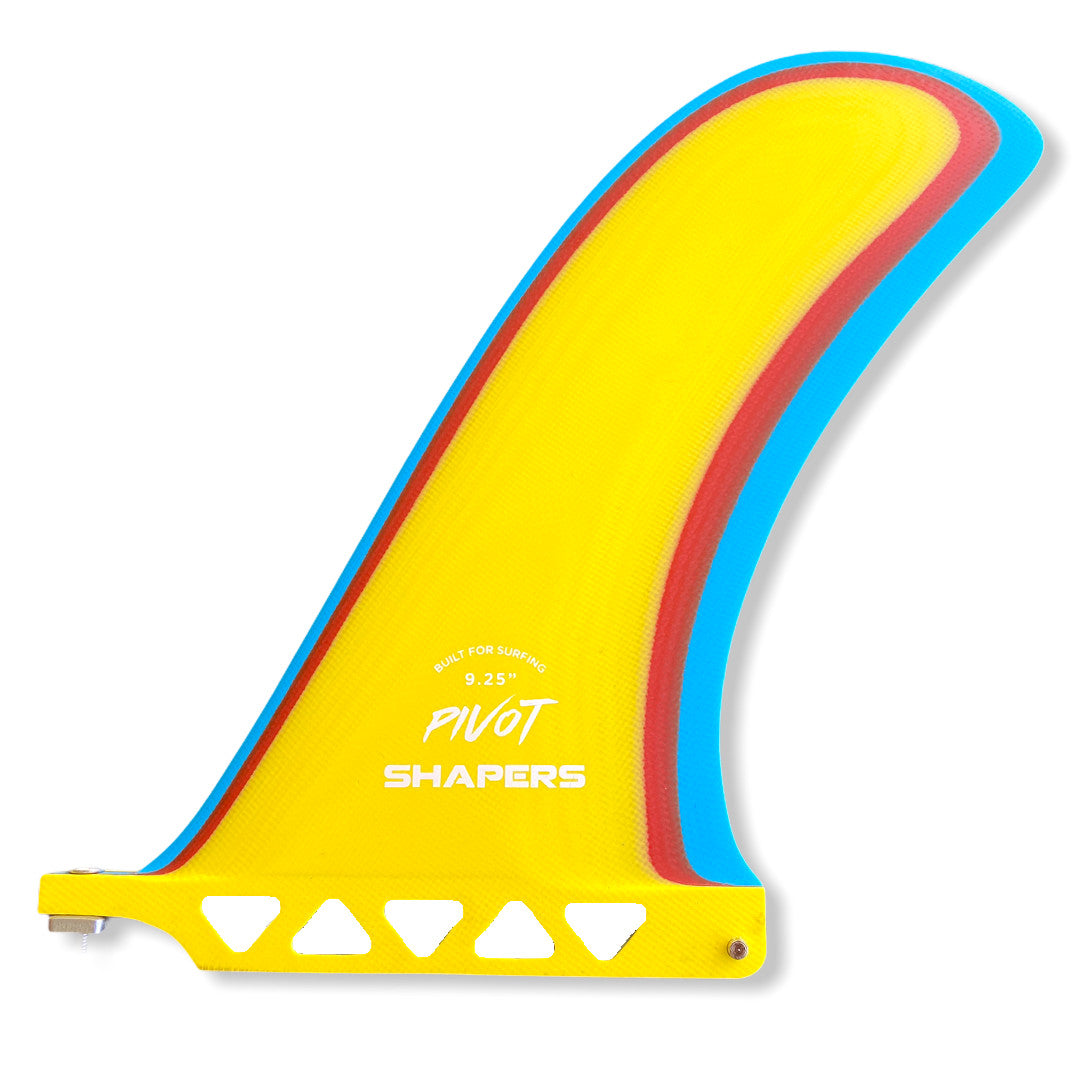 Shapers Fins - 9.25" Pivot - Yellow Red Blue