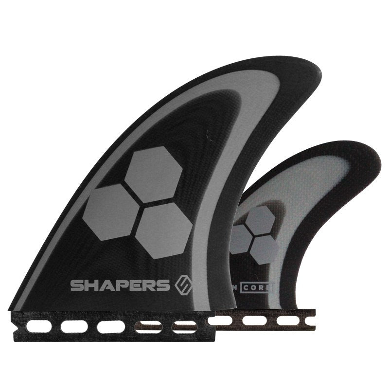 Shapers Fins - AM Twin (Futures) + Trailer - Black