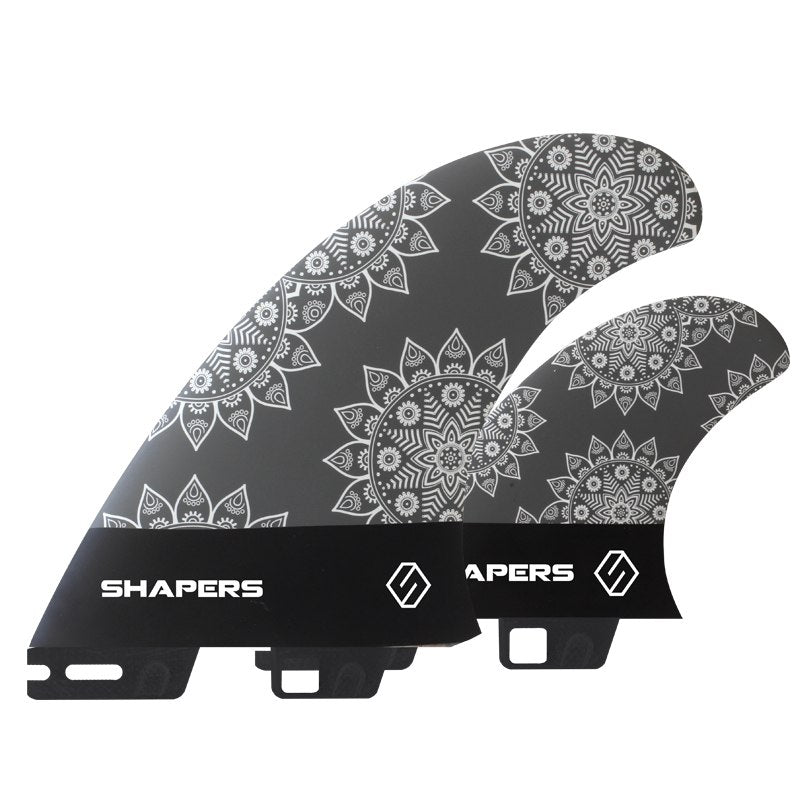 Shapers Fins - AP 5.59" (S2) Asher Pacey Twin Fins + Trailer