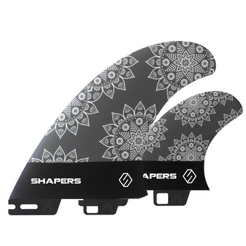 Shapers Fins - AP 5.59" (S2) Asher Pacey Twin Fins + Trailer