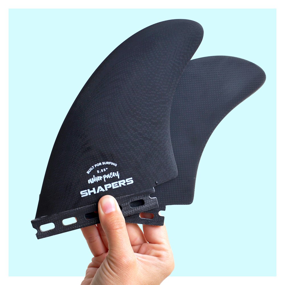 Shapers Fins - AP 5.5" Retro Keels (Futures) Asher Pacey - Black