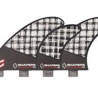 Shapers Fins - Clayton 5 Fin Set (FCS) - Plaid - Medium