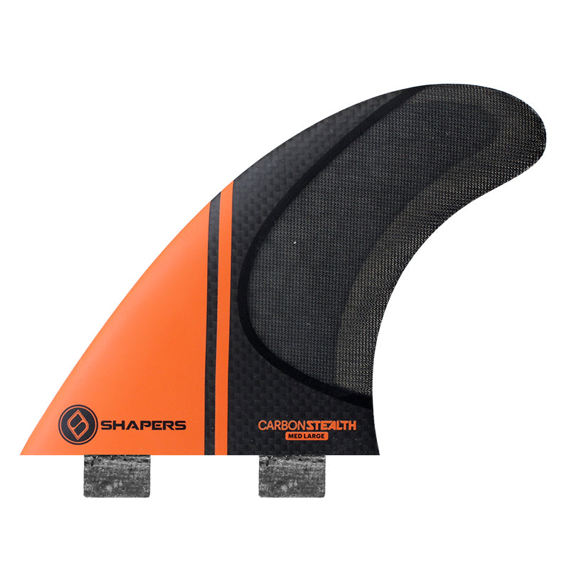 Shapers Fins - STEALTH Medium/Large (FCS 1) - Orange