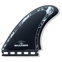 Shapers Fins - STFX Twin Fins +Trailer (Futures) - Black White