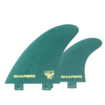 Shapers Fins - Twuster Set fits FCS1 (Twin + Trailer) - Seamist/Lemon