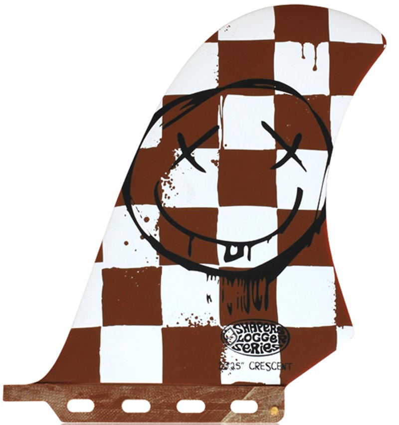 Shapers Fins - 10.25" Crescent - Brown Checkers
