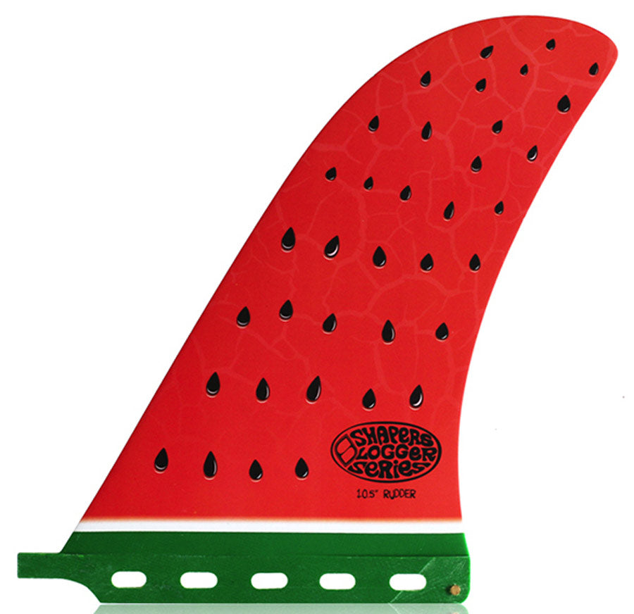 Shapers Fins - 10.5" Rudder Fin - Watermelon