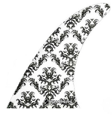 Shapers Fins - 11" Hook (Glass On) - White Print