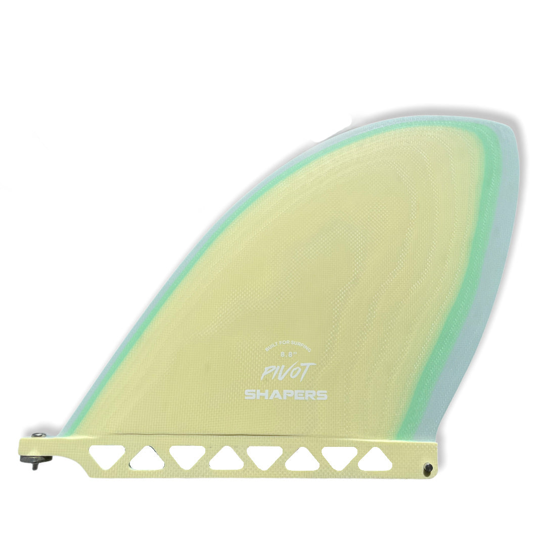 Shapers Fins - 8.8" D-Fin - Lemon Mint Grey