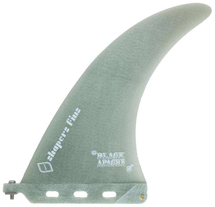 Shapers Fins - 9" Black Apache - Volan Glass