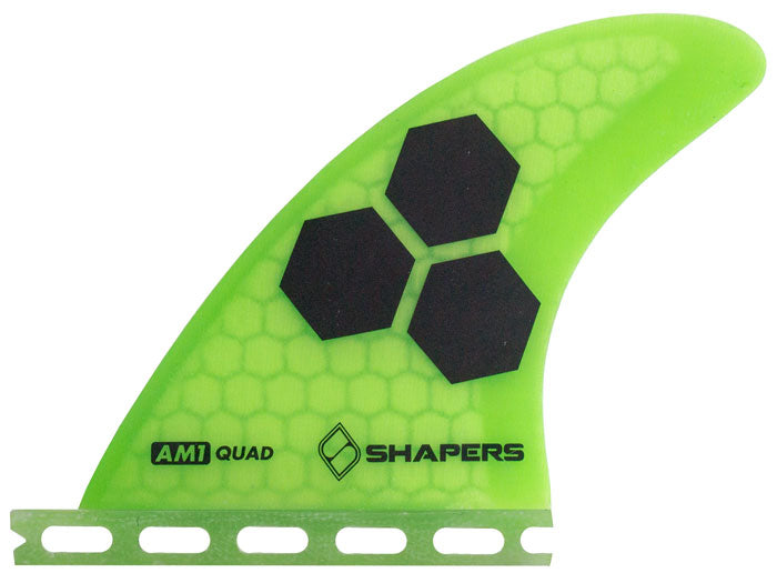 Shapers Fins - AM1 Quad Rears (Futures) - Green - Medium