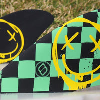 Shapers Fins - Twin Fish Keels (Future) - Green Checker