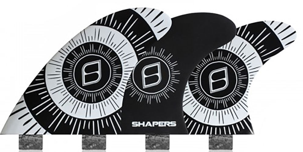 Shapers Fins - Pivot Tri-Quad-5 Fin (FCS) - White - Medium
