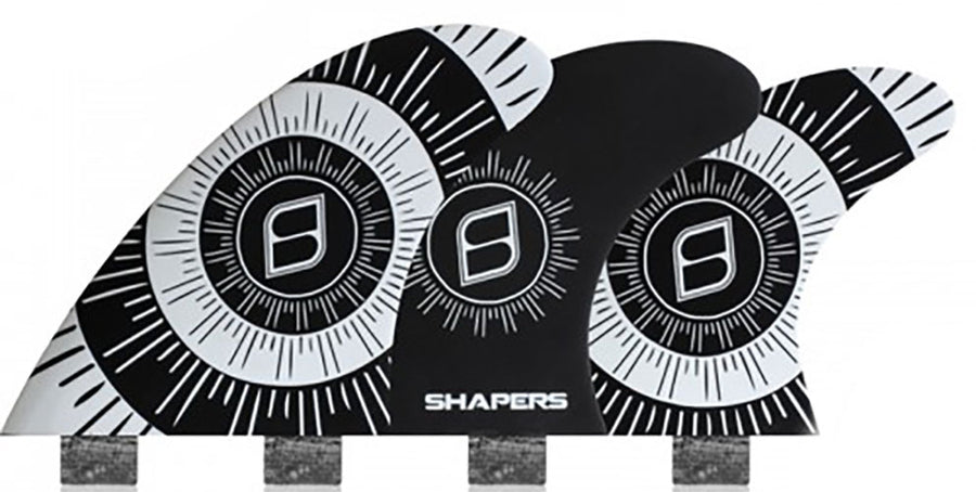 Shapers Fins - Pivot Tri-Quad-5 Fin (FCS) - White - Medium