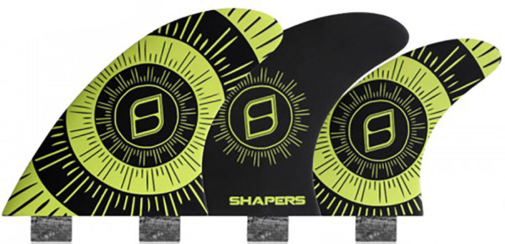 Shapers Fins - Pivot Tri-Quad-5 Fin (FCS) - Yellow - Small