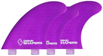 Shapers Fins - S3 Tri-Quad-5 Fin (FCS) - Purple - Small