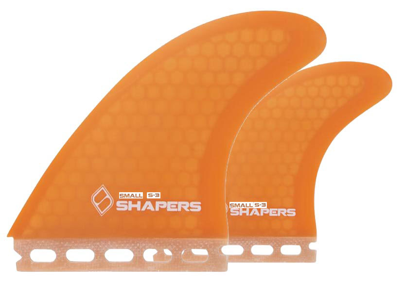 Shapers Fins - S3 Tri-Quad-5 Fin (Futures) - Orange - Small