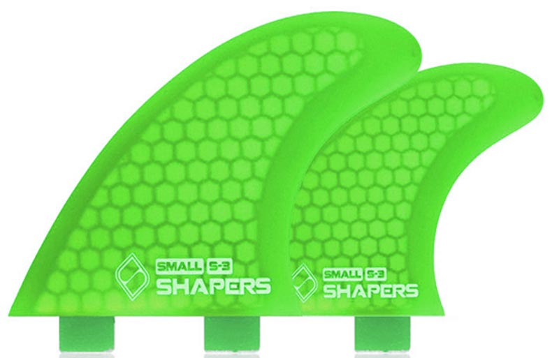 Shapers Fins - S3 Tri-Quad-5 Fin (FCS) - Green - Small