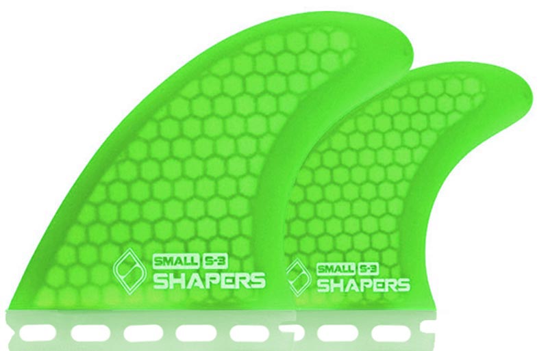 Shapers Fins - S3 Tri-Quad-5 Fin (Future) - Green - Small