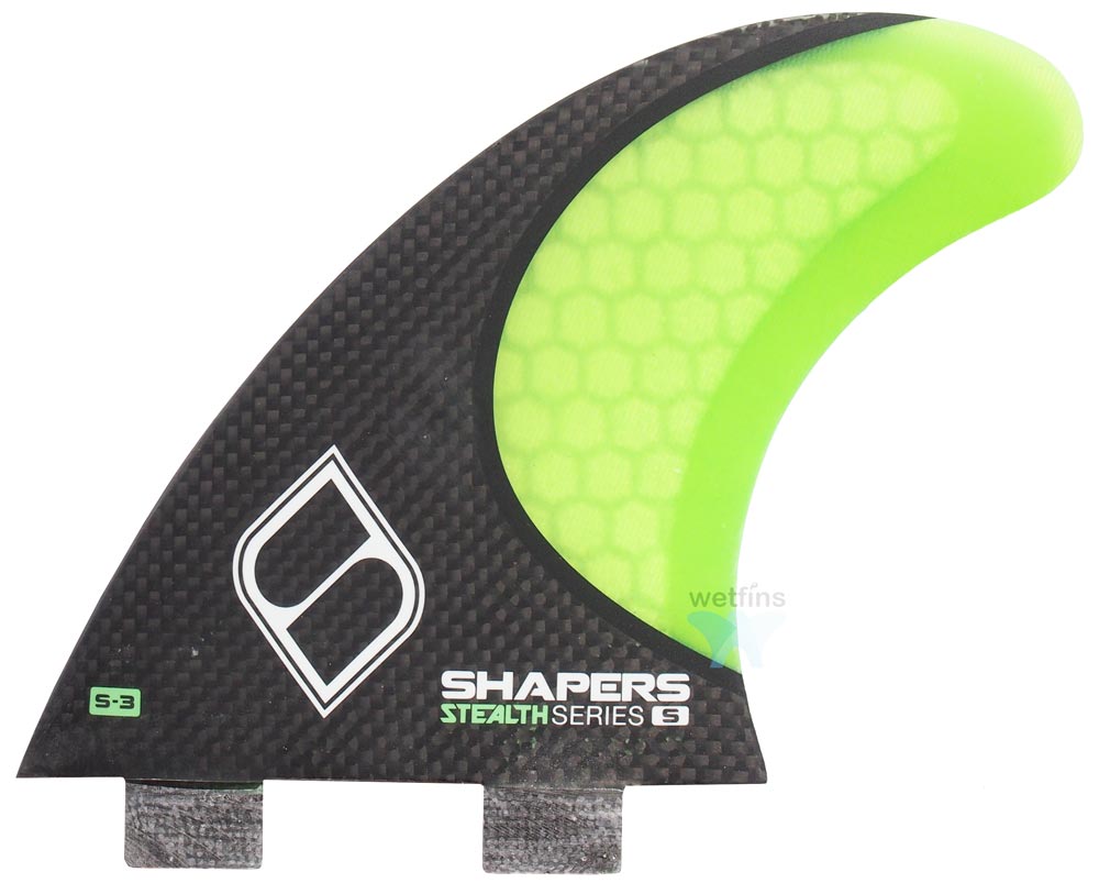 Shapers Fins - Stealth S3 - Fluro Green - Small