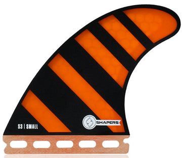 Shapers Fins - S3 (Future) - Orange - Small