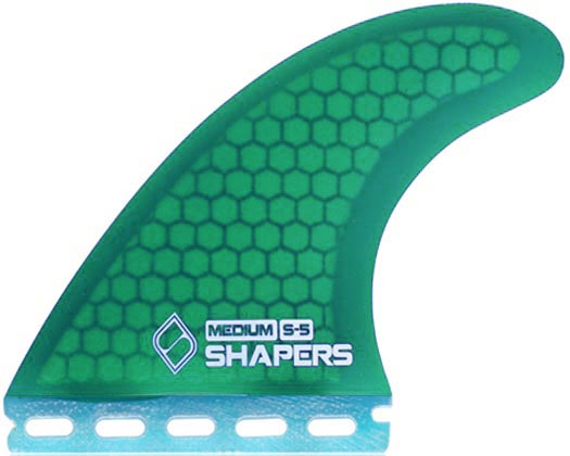 Shapers Fins - S5 (Future) - Green - Medium