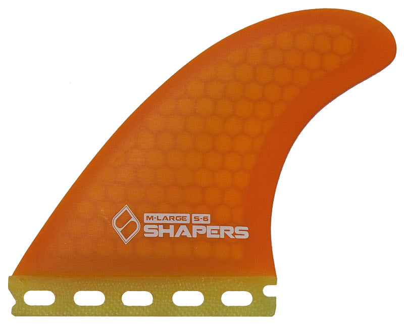 Shapers Fins - S6  (Future) - Orange - Medium/Large