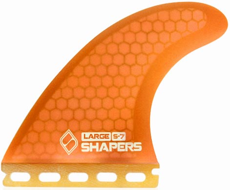 Shapers Fins - S7 (Future) - Orange - Large