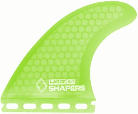 Shapers Fins - S7 (Future) - Yellow/Green - Large