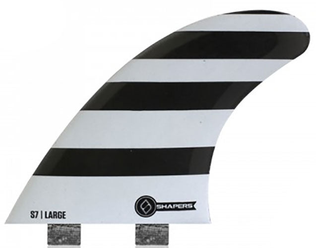 Shapers Fins - S7 - Black Stripes - Large