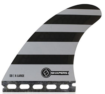 Shapers Fins - S8 (Future) - Black Stripes - X-Large