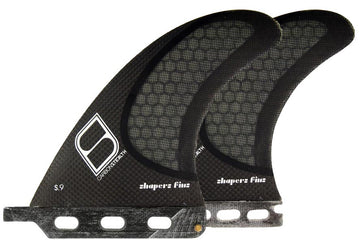 Shapers Fins - 5.25" - S9  2+1(Futures) - Black - X-Large