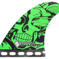 Shapers Fins - SKS Green Skull (Future) - Medium