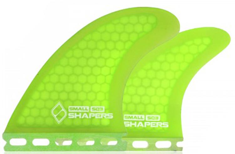 Shapers Fins - SQ3 Quad (Futures) - Neon Yellow - Small