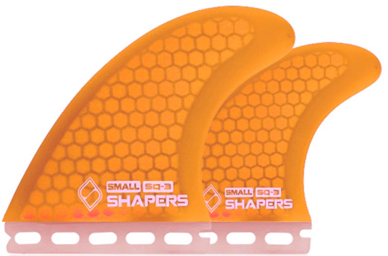 Shapers Fins - SQ3 Quad (Futures) - Orange - Small